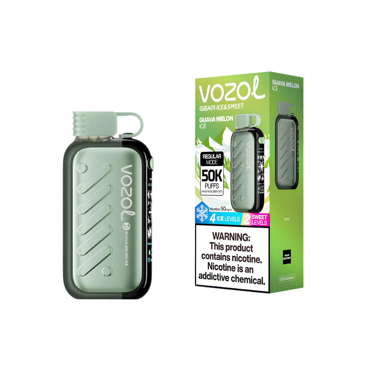 vozol gear 50000 puffs Guava Melon Ice