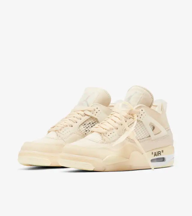 WMNs Nike Air Jordan 4 Retro Off White ‰ÛÏ Sail ‰۝