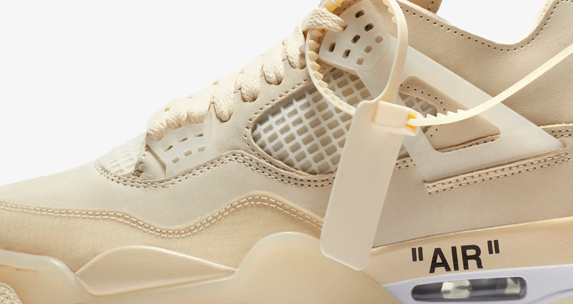 WMNs Nike Air Jordan 4 Retro Off White ‰ÛÏ Sail ‰۝