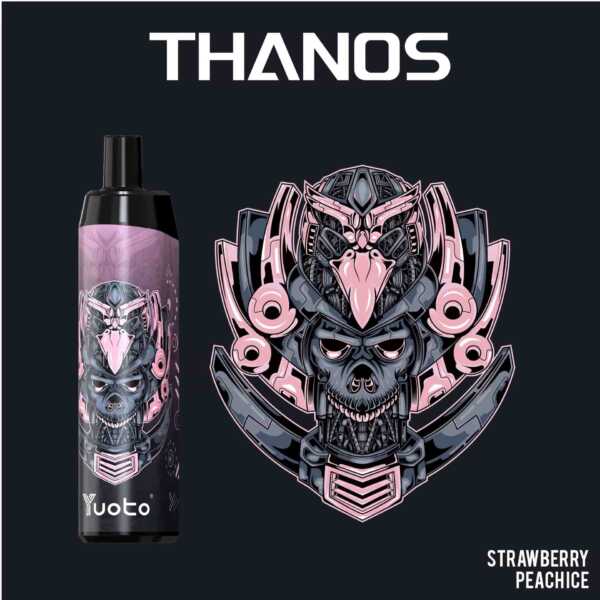 Yuoto Thanos Strawberry Peach Ice– 5%(50mg) ( Rechargeable Type-C ) Vape