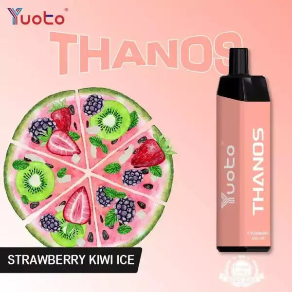 Yuoto Thanos Strawberry Kiwi Ice (5000) – 5%(50mg) ( Rechargeable Type-C ) Vape